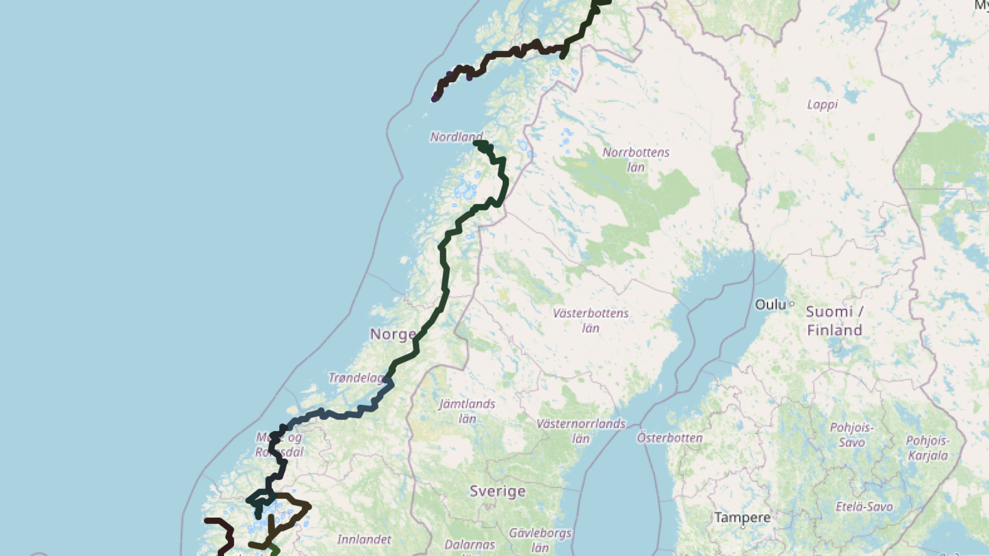 Nordkap Rundtour (GPX Routen und Tracks)