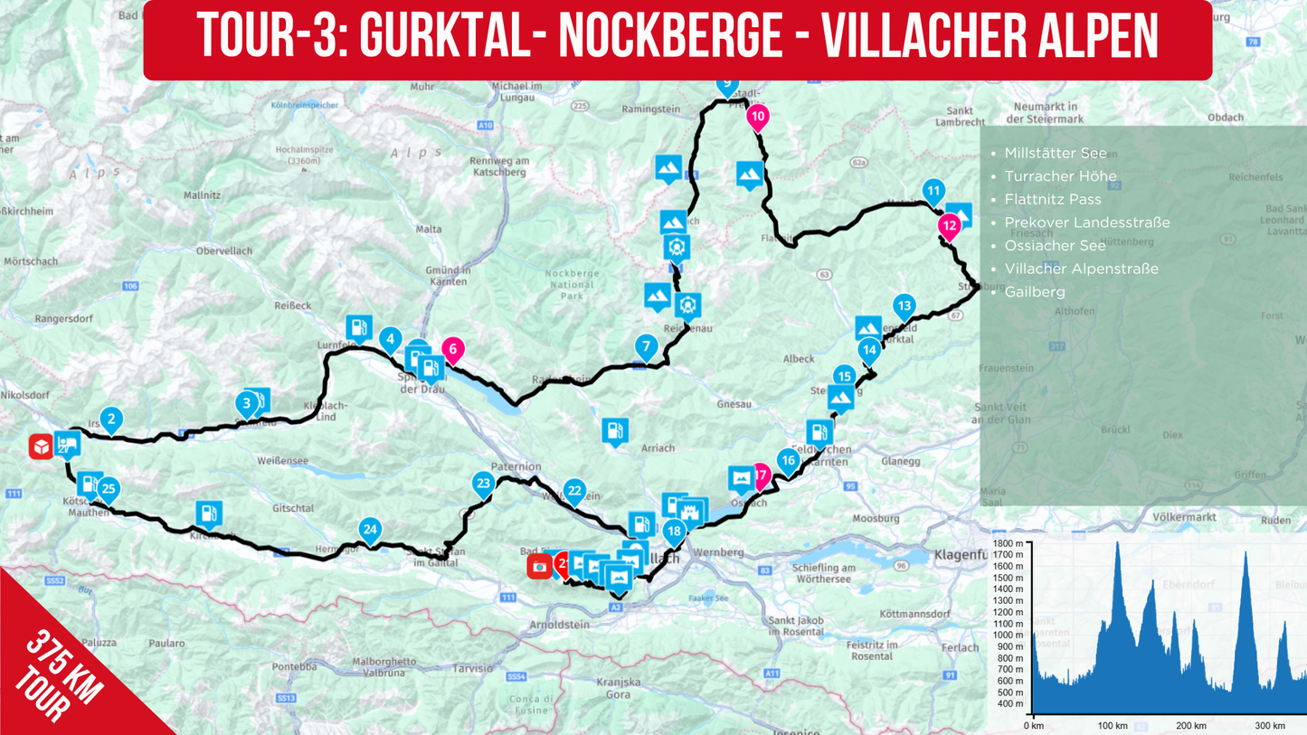 Dreiländereck AT-SLO-IT Motorrad-Rundreisen (GPX Routen und Tracks)