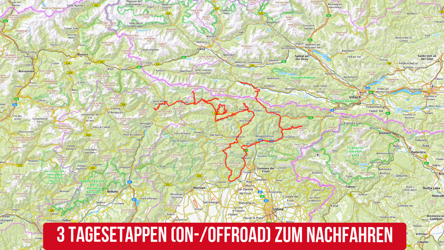 Enduro Hiking Tour Package in Friuli
